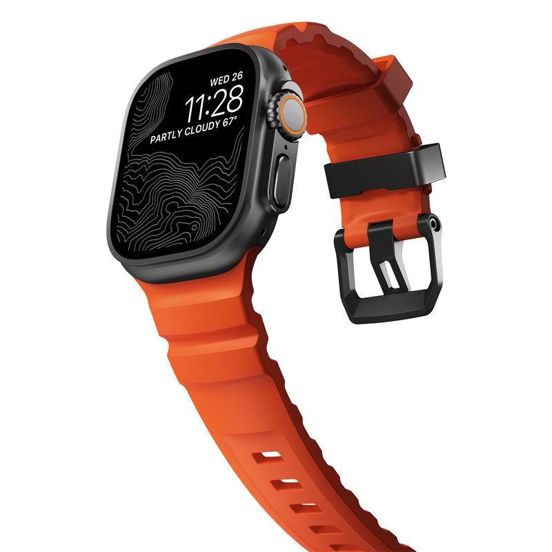 Nomad remienok Rocky Point Band pre Apple Watch 46/49mm - Magma/Black 