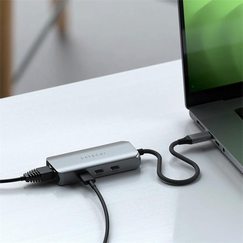 Satechi USB-C Hub 4-in-1 with 2.5 Gigabit Ethernet - Space Gray 
