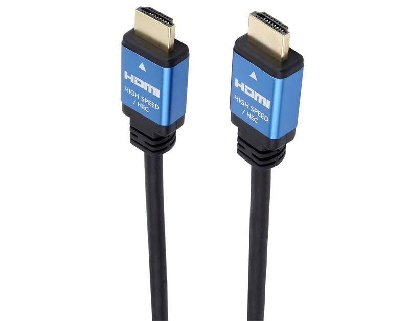 PremiumCord 4K HDMI 2.0b High Speed + Ethernet kabel, pozlátené HQ konektory, 0,5m 