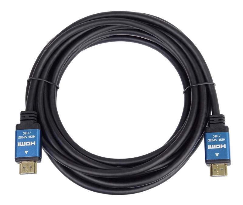 PremiumCord 4K HDMI 2.0b High Speed + Ethernet kabel, pozlátené HQ konektory, 0,5m 