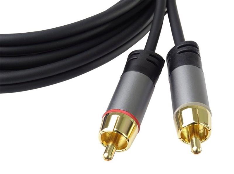 PremiumCord HQ tienený kábel stereo Jack 3.5mm-2xCINCH M/M 1,5m 