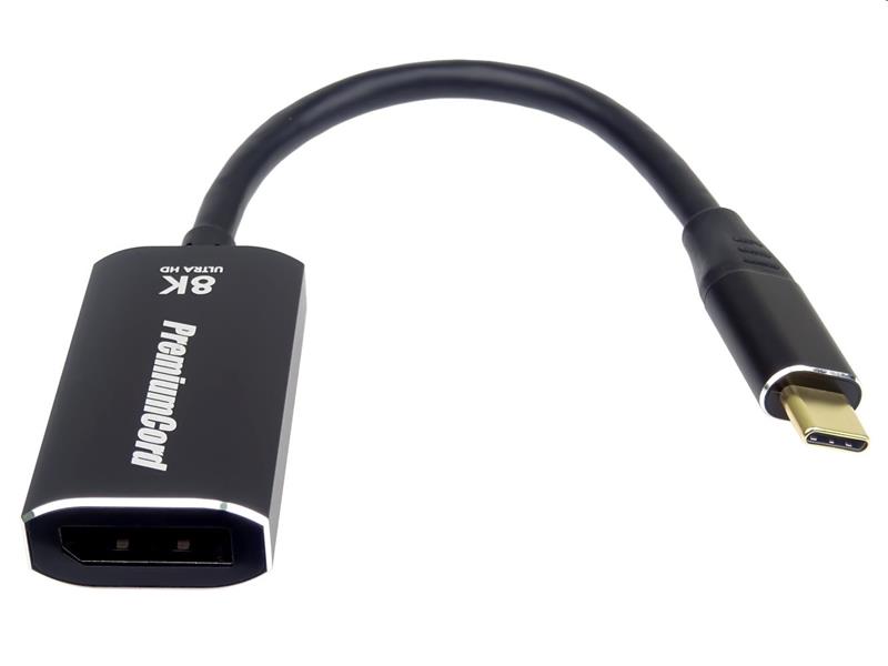 PremiumCord adaptér USB-C na DisplayPort DP1.4 8K@60Hz / 4k@120Hz 