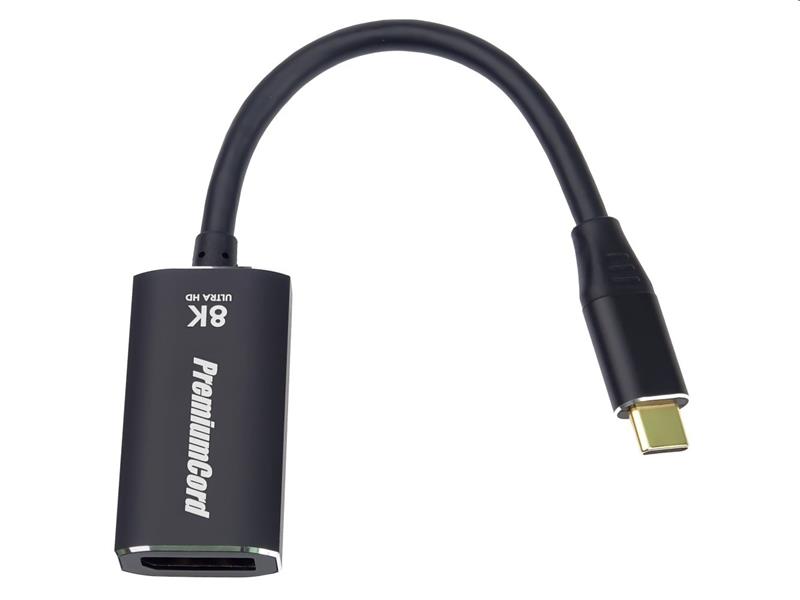 PremiumCord adaptér USB-C na DisplayPort DP1.4 8K@60Hz / 4k@120Hz 