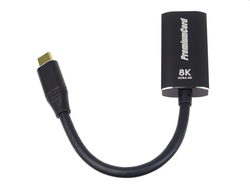 PremiumCord adaptér USB-C na DisplayPort DP1.4 8K@60Hz / 4k@120Hz 