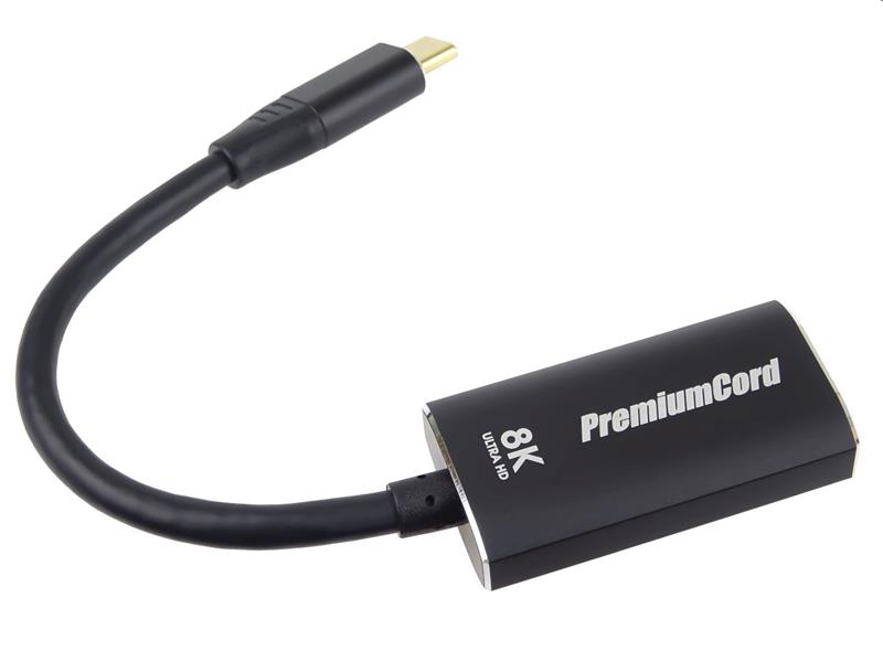 PremiumCord adaptér USB-C na DisplayPort DP1.4 8K@60Hz / 4k@120Hz 