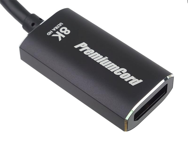 PremiumCord adaptér USB-C na DisplayPort DP1.4 8K@60Hz / 4k@120Hz 