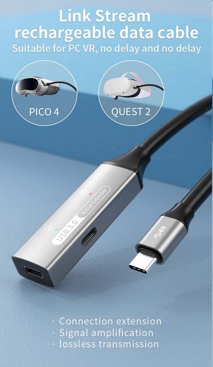 PremiumCord USB-C repeater a predlžovací kábel Male-Female, 5Gbps Aluminium 5m 