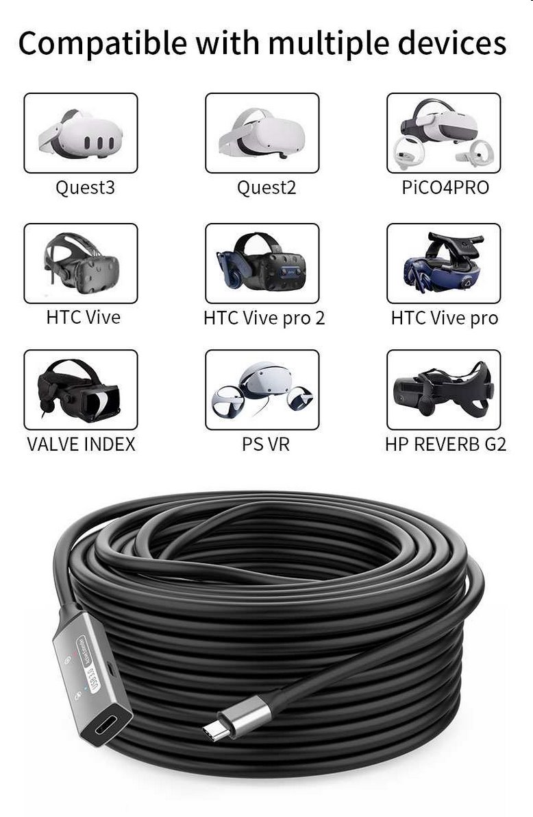 PremiumCord USB-C repeater a predlžovací kábel Male-Female, 5Gbps Aluminium 15m 