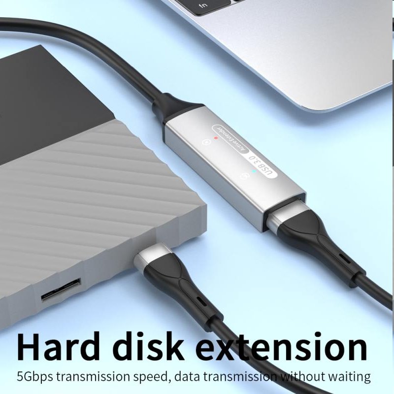 PremiumCord USB 3.2 repeater a predlžovací kábel Male-Female, 5Gbps Aluminium 5m 