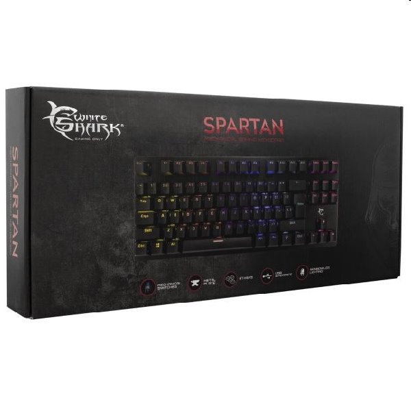 White Shark Gaming keyboard SPARTAN, US, black 