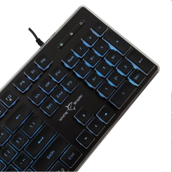 White Shark Gaming membrane keyboard TACHI, US, black 