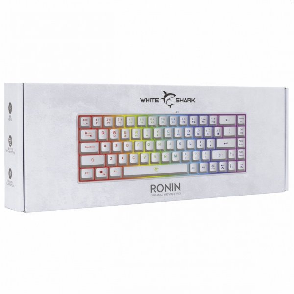 White Shark Gaming keyboard RONIN, US, white 