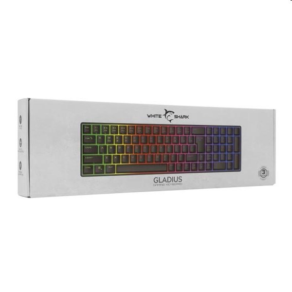 White Shark Gaming keyboard GLADIUS, US, black 