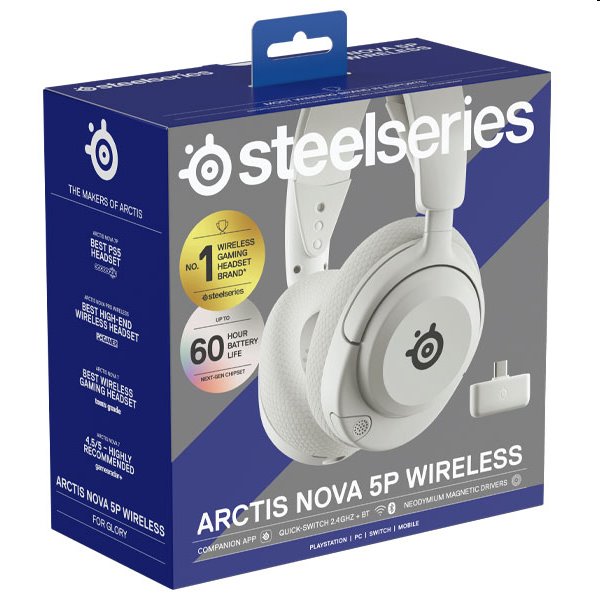 Steelseries Arctis Nova 5P for Playstation, white 