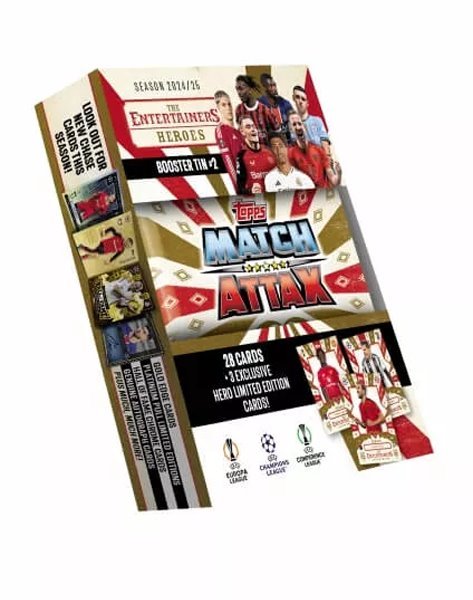 Futbalové karty Topps Match Attax TCG 2024 25 UCC Booster Tin 2 žltá 