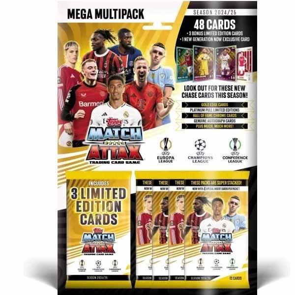 Futbalové karty Topps Match Attax TCG 2024 25 UCC Mega Multipack 