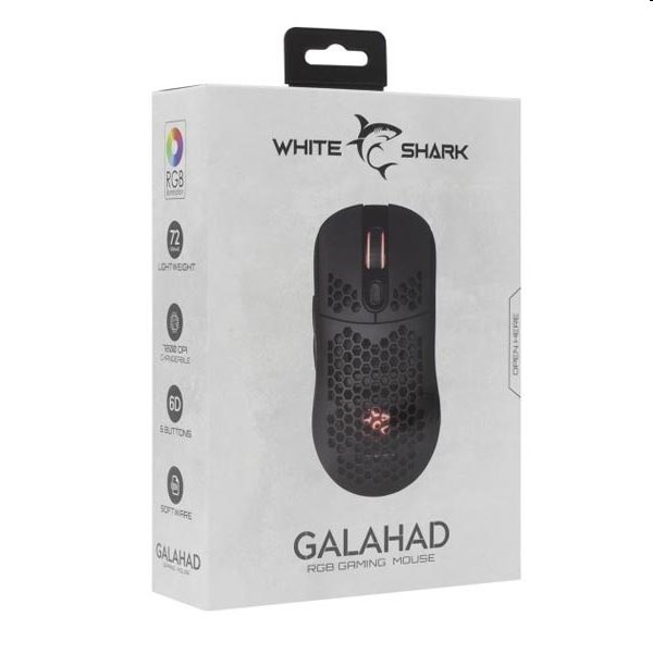 White Shark Gaming mouse GALAHAD, 7200 dpi, black 