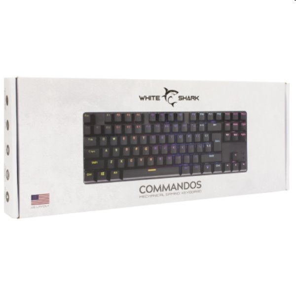 White Shark Mechanical gaming keyboard COMMANDOS, US, blue, black 