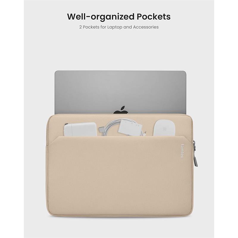 Tomtoc puzdro Light Sleeve pre Macbook Pro 14" M1/M2/M3/M4 - Sand 