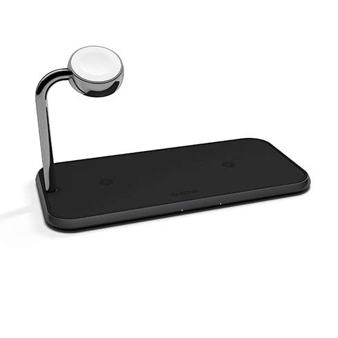 ZENS Aluminium Dual Wireless Charger + Watch 10W - Black 