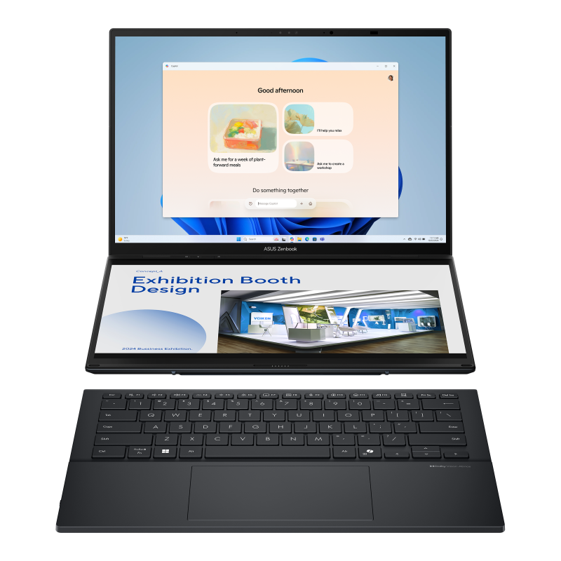 ASUS ZenBook Duo/Core U9-285H/32GB/2TB SSD/Intel UMA/14"/Win11Pro/Gray 