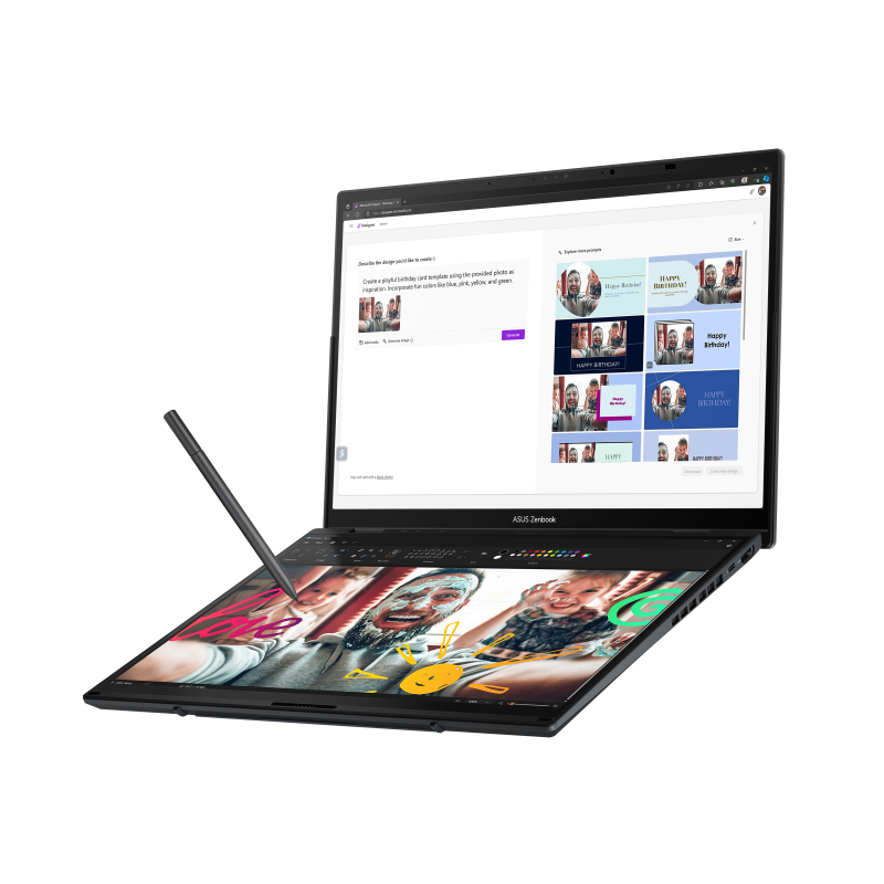 ASUS Zenbook Duo UX8406CA-OLED088W, Core Ultra 7 255H, 2x 14.0˝ 2880 x 1800/Touch, UMA, 32GB, SSD 1TB, W11H, pero, puzdr 