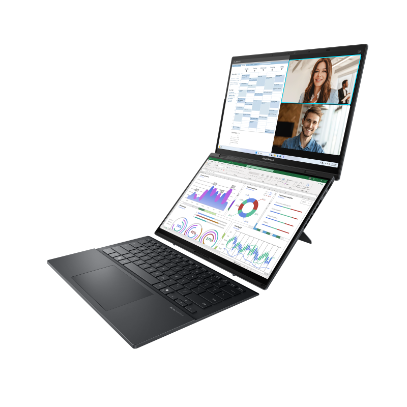 ASUS Zenbook Duo UX8406CA-OLED088W, Core Ultra 7 255H, 2x 14.0˝ 2880 x 1800/Touch, UMA, 32GB, SSD 1TB, W11H, pero, puzdr 