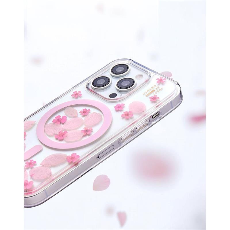 iDeal Fashion Clear Case MagSafe iPhone 16 Pro Cherry Blossom 