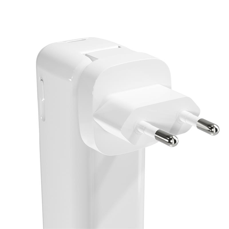 Epico UltraPack 2v1 5000mAh cestovná powerbanka a sieťový adaptér ET30 - biela 
