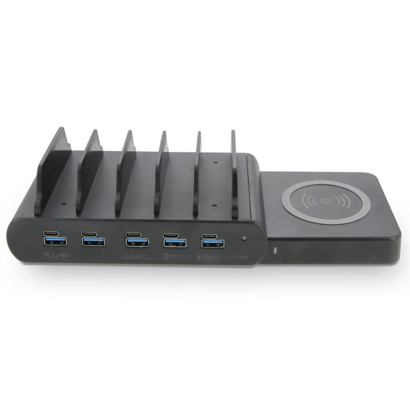 LMP DuoCharge 5+1 Port 150W + 5x UCB-C Cables 30cm - Black 