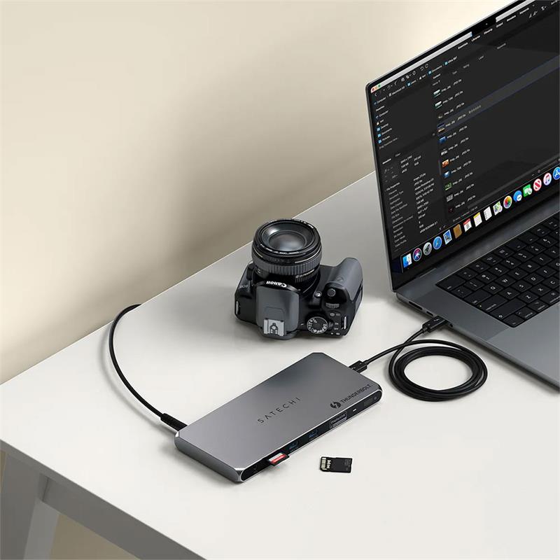 Satechi Thunderbolt 4 Docking Station with DisplayLink - Space Gray 