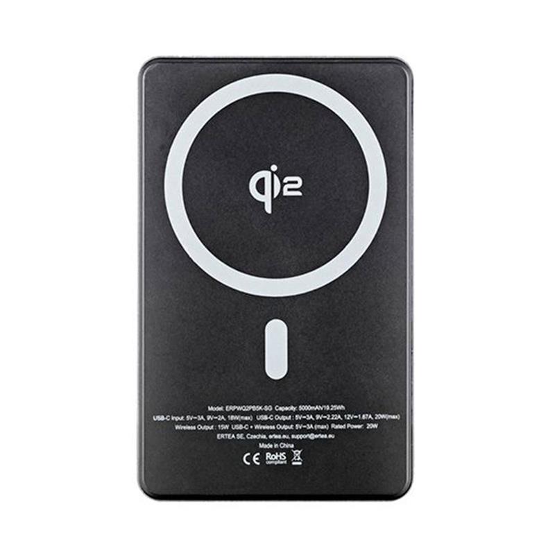 ER POWER powerbank Widget Dual Qi2 5000 mAh 15W - Space Gray 