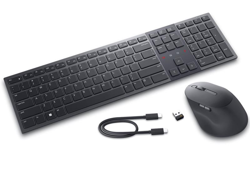 DELL KLÁVESNICA Premier Collaboration Keyboard and Mouse - KM900 - US International (QWERTY) 