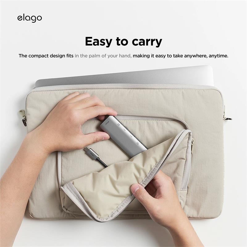 Elago USB-C 6 in 1 Ethernet HDMI Multi Hub - Space Gray 