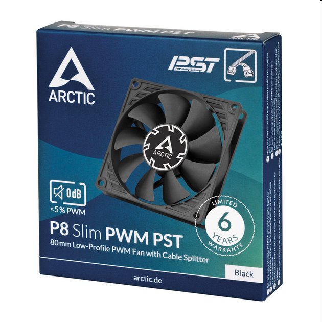 Arctic ventilátor P8 Slim PWM PST 