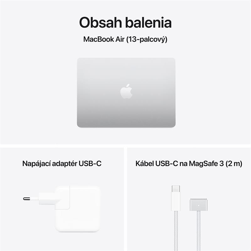 MacBook Air 13" Apple M4 10C CPU 8C GPU 16GB 256GB Strieborný SK 