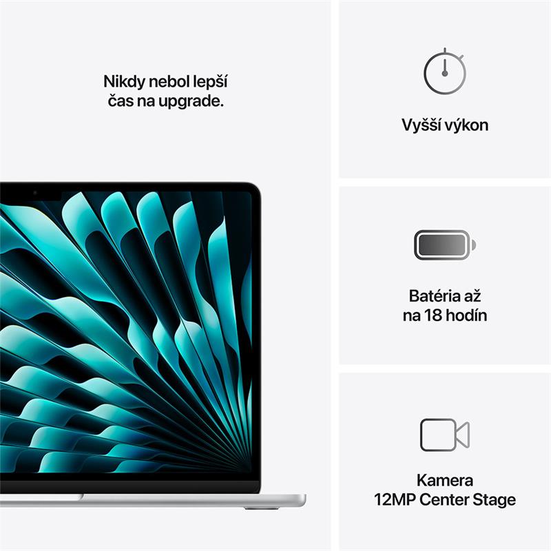 MacBook Air 13" Apple M4 10C CPU 8C GPU 16GB 256GB Strieborný SK 