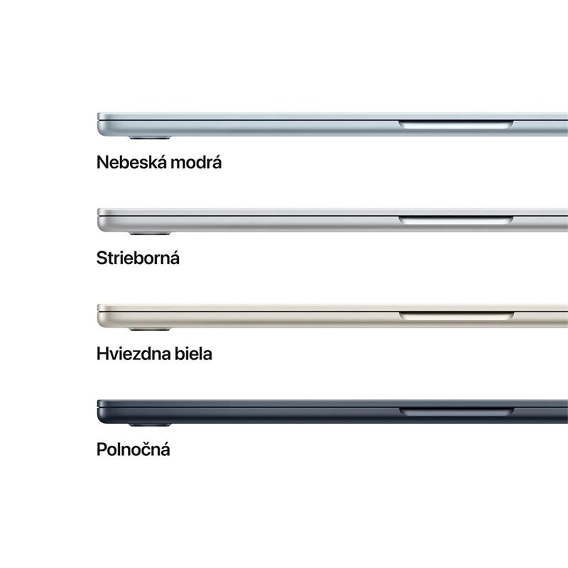MacBook Air 15" Apple M4 10C CPU 10C GPU 16GB 256GB Polnočný SK 