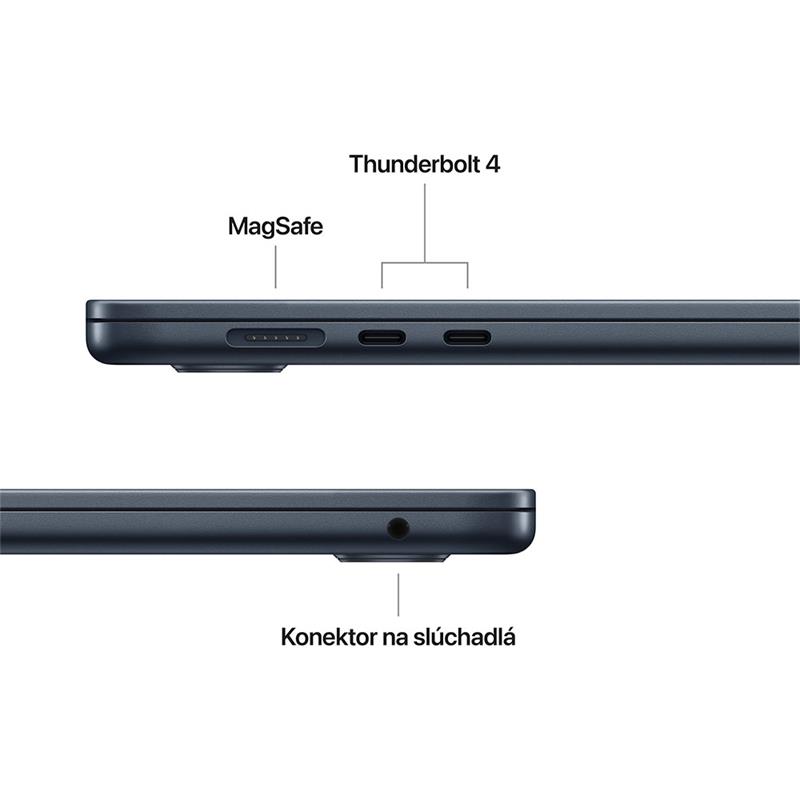 MacBook Air 15" Apple M4 10C CPU 10C GPU 16GB 256GB Polnočný SK 