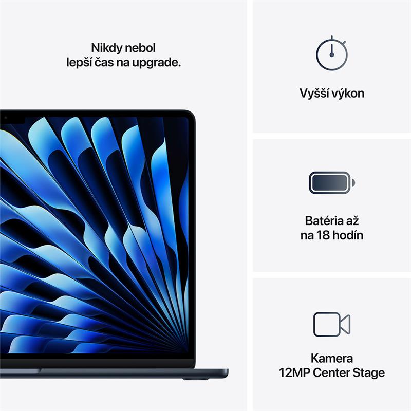 MacBook Air 15" Apple M4 10C CPU 10C GPU 16GB 256GB Polnočný SK 