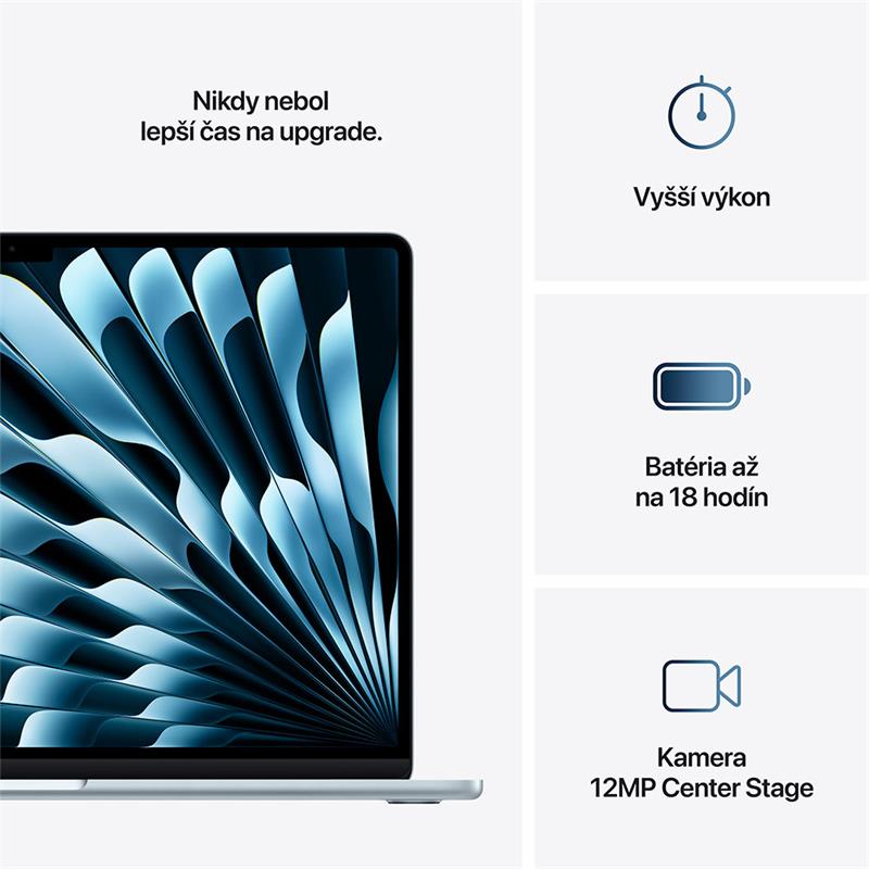 MacBook Air 15" Apple M4 10C CPU 10C GPU 16GB 256GB Nebeský modrý SK 