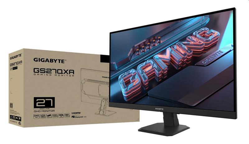 GIGABYTE LCD GS27QXA GAMING Monitor 27" QHD 2560x1440 , IPS, 240Hz, 2xHDMI, DP 