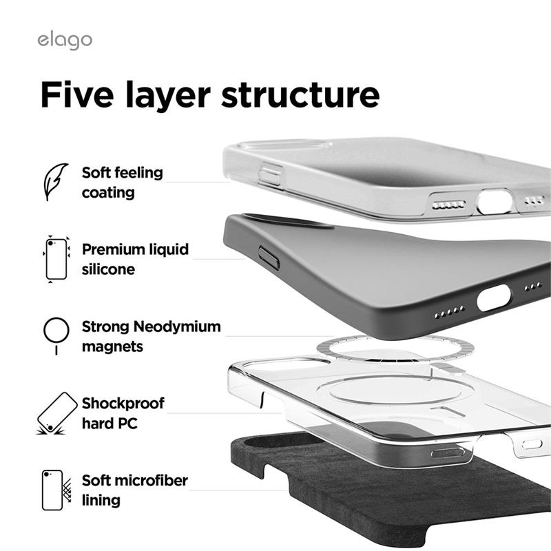 Elago kryt Silicone Case Magsafe pre iPhone 16e - Lovely Pink 