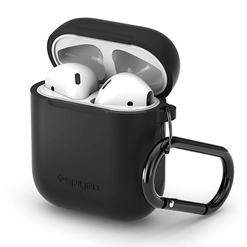 Spigen puzdro Silicone Case pre Apple Airpods 1&2 - Black 