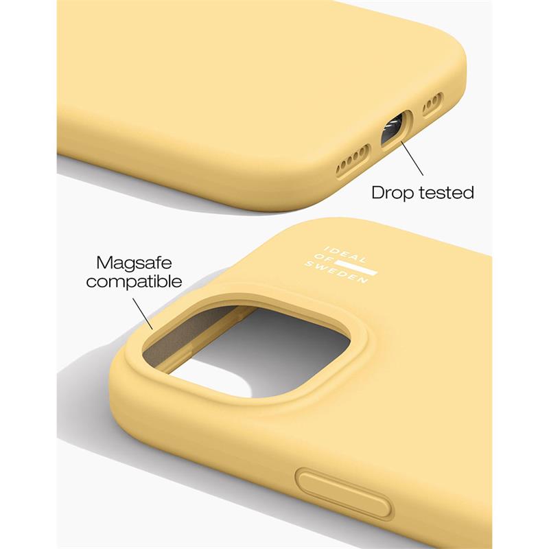 iDeal Silicone Case MagSafe iPhone 13/14/15/16e Soft Lemon 