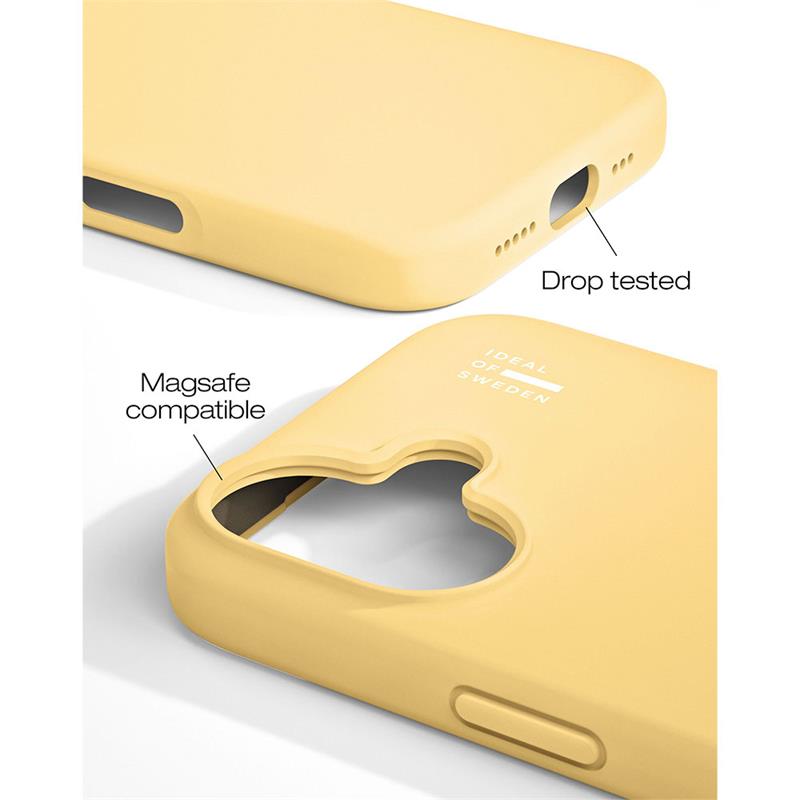 iDeal Silicone Case MagSafe iPhone 16 Soft Lemon 