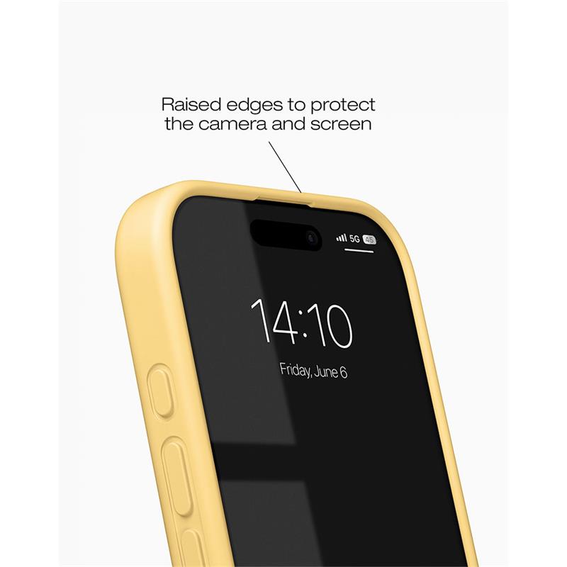 iDeal Silicone Case MagSafe iPhone 16 Pro Soft Lemon 