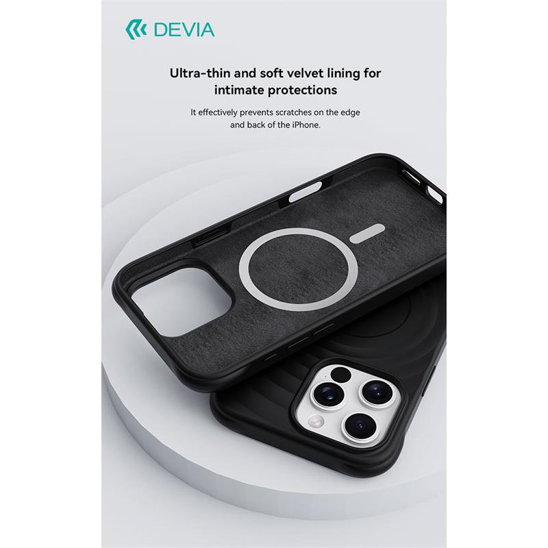 Devia kryt Ripple Magnetic Shockproof TPU Case pre iPhone 16 Pro Max - Gray 
