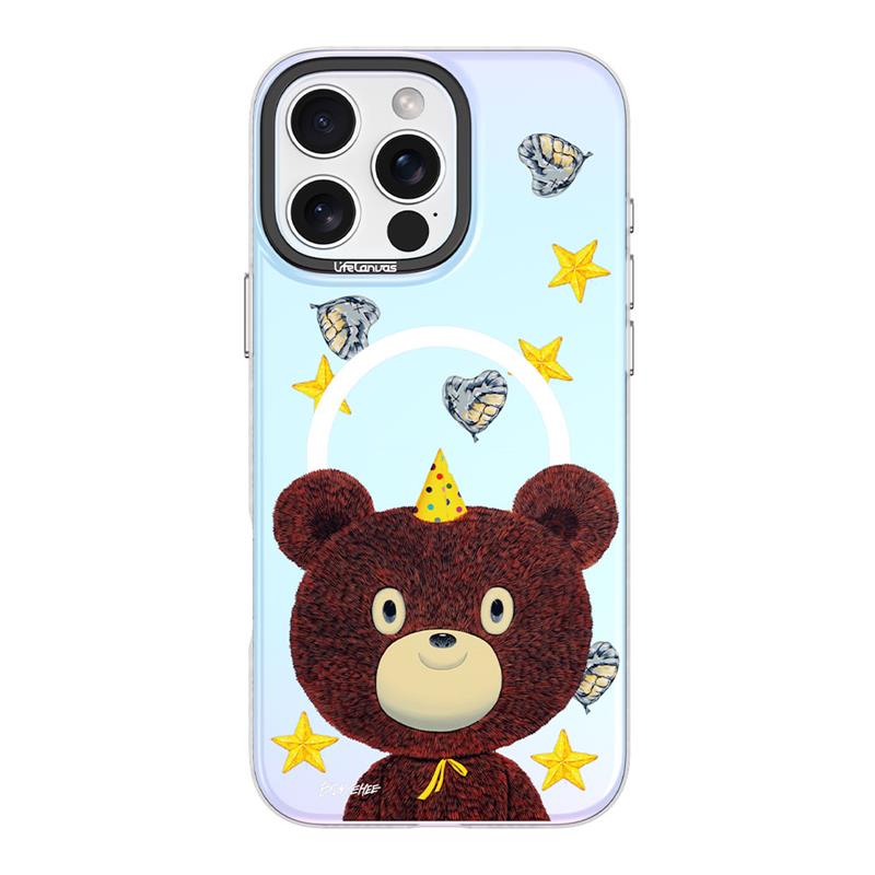 Devia kryt Canvas Series Magnetic Case pre iPhone 16 Plus - Starry Bear 