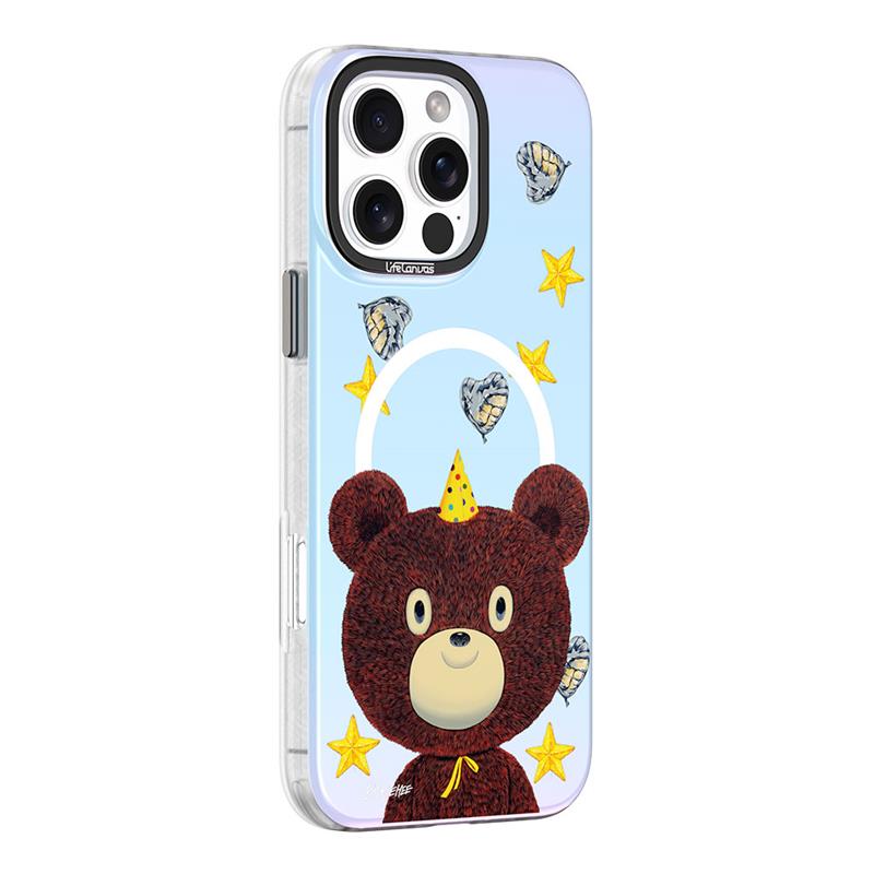 Devia kryt Canvas Series Magnetic Case pre iPhone 16 Pro Max - Starry Bear 